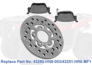 Disco de freno de Rotor trasero ATV <span class=keywords><strong>4X4</strong></span> de piezas cuádruples para Honda Rincon TRX650/680/420 <span class=keywords><strong>Foreman</strong></span> Rubicon <span class=keywords><strong>500</strong></span>/520 Pioneer SXS700/<span class=keywords><strong>500</strong></span>/520 - Product Image 3