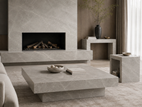 Dalles de marbre gris Tundra pour carreaux découpés sur mesure, plans de travail de cuisine, comptoirs de salle de bain, escaliers, dessus de meubles de salle de bain, carreaux de sol