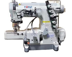 Nouvelle machine à coudre plate industrielle YL-600D à grande vitesse, informatisée, à entraînement direct, 3 aiguilles, 5 fils, avec coupe-fil automatique et moteur - Product Image 1
