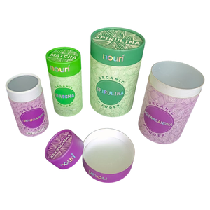 Recipiente de papel para el cuidado de la salud, marca Nouri, cilindro, tubo de papel para envasado de alimentos - Product Image 5