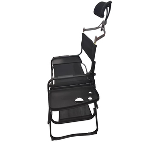 Chaise de maquillage légère, pliable et portable, style traditionnel, pour maquilleur professionnel, en aluminium et tissu Oxford, pour studio, chambre et extérieur - Product Image 2