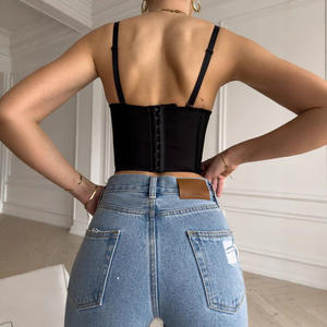 Nuevo Top Corsé con Tirantes y Cintura con Varillas para Mujer - Sensual Bustier, Top Exterior, Sujetador, Chaleco de Moda - Product Image 3