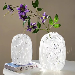 Jarrón de cristal redondo moderno para decoración del hogar, centro de mesa elegante para decoración del hogar, decoración de estante de mesa para sala de estar - Product Image 6