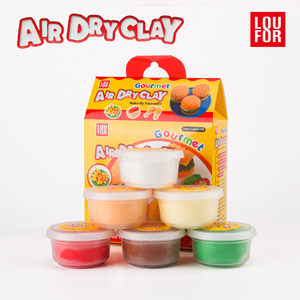 Kit de <span class=keywords><strong>Pâte</strong></span> <span class=keywords><strong>à</strong></span> <span class=keywords><strong>Modeler</strong></span> Non Toxique Séchant <span class=keywords><strong>à</strong></span> l'Air 6 Couleurs Ultra Légère pour Enfants DIY Burger Poulet Frites Jouet Artistique Éducatif - Product Image 4