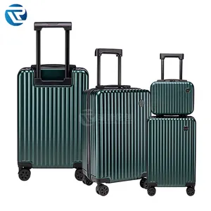 कस्टम लोगो हार्ड शेल पीसी ट्रॉली 14/20/24/28 इंच बिजनेस पीसी सूटकेस सामान केबिन ट्रॉली बैग सेट सामान सूटकेस