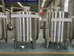 Equipo de bodega Tanque de fermentación de vino de frutas 10000l 20000l Máquina para hacer vino Acero inoxidable 304