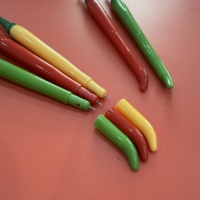Stylo Cadeau d'Apprentissage à Pointe Fine 0,5 mm avec Design de Dessin Animé Adorable, Calibre Vernier, Fournitures Scolaires en ABS, Encre Neutre Multicolore Chili