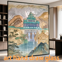 Proveedor de Ventanas de Vidrio PU Directo de Fábrica, Proveedor de Vidrio Artístico Pintado a Mano, Artesanía de Vidrio de Color Dibujada a Mano Personalizada, Ventana Colgante