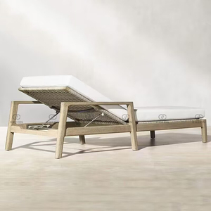 Lit de soleil d'extérieur, Patio, ensembles de <span class=keywords><strong>jardin</strong></span> Design étanche, meubles en <span class=keywords><strong>bois</strong></span>, chaise longue en teck - Product Image 4