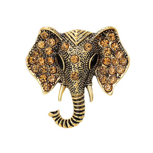 Vintage Style Elephant Brooch Pin