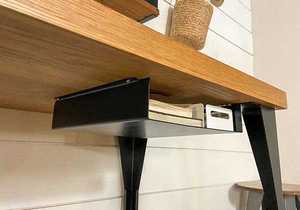 Étagère de rangement sous le bureau faite à la main pour <span class=keywords><strong>tablettes</strong></span>, smartphones et livres - Product Image 2