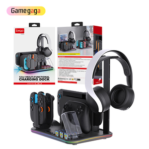 Base de carga X PG‑SW2065 para Switch Switch2, ventilador de refrigeración RGB, cargador Joy‑Con, soporte de almacenamiento para tarjetas de juego y auriculares - Product Image 6