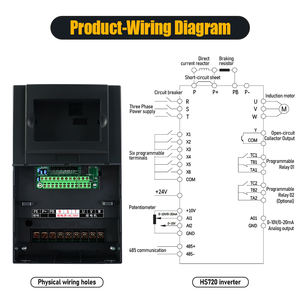 उच्च शक्ति मोटर चालक 0.75 ~ 450kw vfd 0 ~ 3000hz 3 चरण आवृत्ति कनवर्टर मशीन के लिए - Product Image 5
