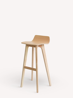 Chaise de bar Morph, chaise de bar design allemande, chaise de bar moderne en bois massif, tabouret haut, chaise de bar de réception