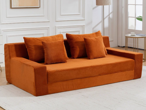 Juego de Sofás Modulares Chesterfield para Sala de Estar con Altura Ajustable, Forma Rectangular, Cubierta de Tela y Relleno de Esponja - Product Image 2