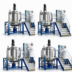 Cuve de mélange en acier inoxydable avec agitateur pour produits chimiques, savons liquides et cosmétiques – Capacités 100L, 200L, 500L, 1000L, 2000L - Product Image 3