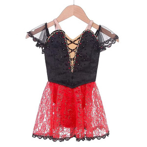 Traje de <span class=keywords><strong>Ballet</strong></span> Profesional de <span class=keywords><strong>Carmen</strong></span>, Disfraz de Don Quijote, Tutú de Encaje de Alta Gama y Faldas Cortas para Niñas - Product Image 1