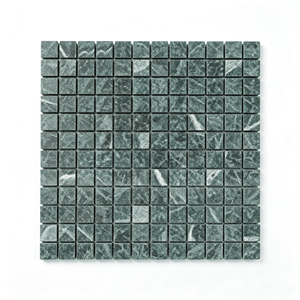 Plaque de mosaïque carrée en marbre vert foncé, 295x295mm, épaisseur 10mm, pour décoration murale et de sol intérieure, salle de bain, cuisine - Product Image 5