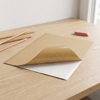 8,5x11 Zoll Vollformat Blanko Kraft Selbstklebende Etiketten, Matte BPA-freie Bedruckbare Aufkleber für Laser- und Tintenstrahldrucker