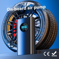 Gonfleur de pneus électrique numérique 150 PSI, pompe à air portable pour voiture avec écran LCD, mini compresseur à gonflage rapide pour pneus de véhicule