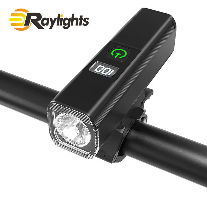 Display digitale luci per bici Set di luci per bici ricaricabili anteriori faro per bicicletta luce per bicicletta a LED 1300lm
