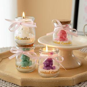 Bougie parfumée artisanale en forme de tasse, en cire de soja mélangée, dans un bocal en verre, unique, très photogénique, parfaite pour l'aromathérapie - Product Image 4