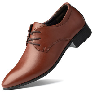 Hombres de <span class=keywords><strong>corte</strong></span> alto 38-44 PU caucho negro clásico Oxford vestido Oxfords Durable capa superior de cuero de vaca zapatos de cuero de los hombres - Product Image 3