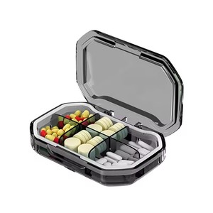Organizador de Pastillas Portátil de 4/6 Compartimentos, Caja de Almacenamiento de Medicamentos de Viaje, Anillo de Sellado para Separación de Medicamentos, Mini Contenedor Portátil - Product Image 6