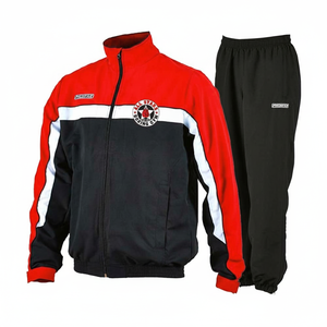 เสื้อแจ็กเก็ตแนวสตรีทของผู้ชาย,เสื้อวอร์มกีฬาผ้าคอตตอนสีพื้นแบบเข้ารูปมีโลโก้ตามสั่ง - Product Image 1