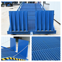 Rampe de chargement hydraulique mobile LANSHENG pleine longueur 10 tonnes, rampe de conteneur portable avec garantie de 12 mois pour entrepôt