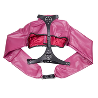 Hogtie Contraintes Camisole de force Jeux pour adultes Veste droite Harnais réglable Corps Bondage Gear Bande Fetish Retaining Gear