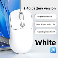 M281 Mouse Gaming Ergonomis 2.4G BT Dual-Mode Nirkabel Orientasi Tangan Kanan Optik Isi Ulang Koneksi USB Type-C Plastik
