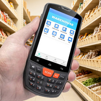 Terminal Pengumpulan Data Mobile 4 Inci Android PDA Pemindai Barcode NFC WiFi IP65 PDA Industri Tangguh