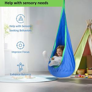 Columpio Sensorial para Niños, Hamaca Colgante, Silla Plegable Portátil de Alta Calidad para Uso en Interiores y Exteriores, Hecha de Nailon - Product Image 6