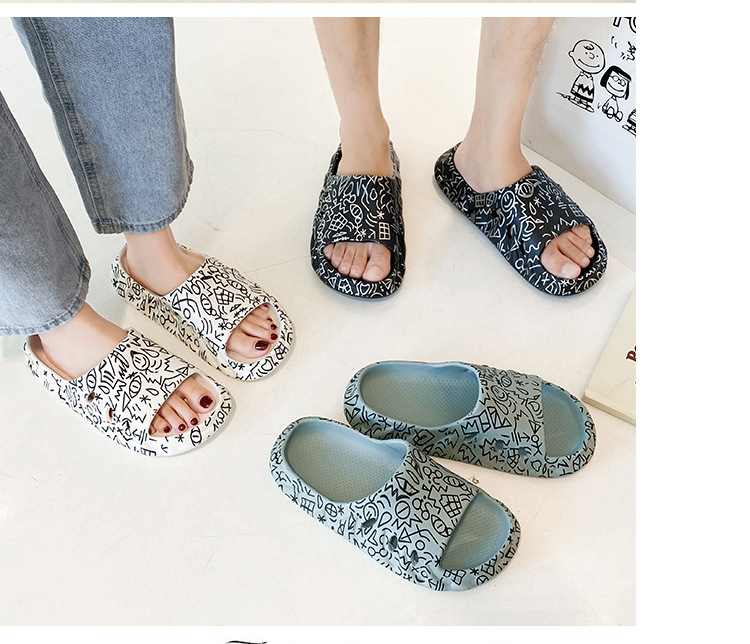 Custom Printed Women Men Slippers Soft Sandals Beach Casual Shoes EVA Slides