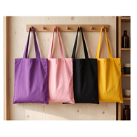 Sac fourre-tout en toile de coton uni personnalisable, réutilisable, avec logo et motif