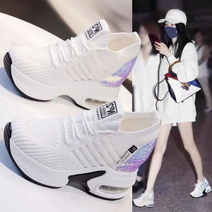 Nouvelles chaussures de sport décontractées pour femmes en maille respirante durable, couleur <span class=keywords><strong>blanche</strong></span>, printemps-été 2026, vente en gros - Product Image 3
