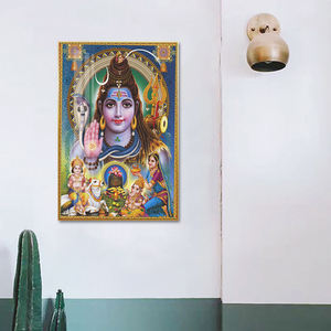 Custom Shiva ritratto su tela pittura su vetro Art Art Deco parete cornice decorativa indù cristallo porcellana <span class=keywords><strong>pittore</strong></span> per la casa - Product Image 3
