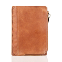 Dompet Kartu Kulit dengan Logo Custom, Dompet Kulit PU Tipis, Dompet Kartu ID Anti-RFID