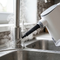Nettoyeur vapeur portatif pour un nettoyage en profondeur sans effort, réservoir compact, autonomie de 15 minutes, comptoirs de cuisine, meubles de salon, voiture