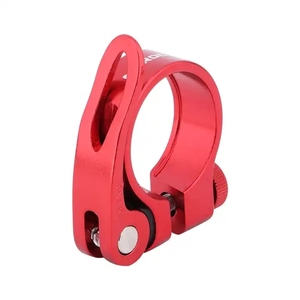 Collier de Selle de Vélo 31.8mm 34.9mm en Alliage d'Aluminium VTT à Libération Rapide Noir/Rouge/Argent - Product Image 2
