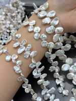 Perles d'eau douce naturelles blanches Edwin 4-13 mm, qualité AAAA, forme baroque, motifs en forme de petits pétales, haute qualité pour la fabrication de bijoux