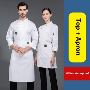 Delantales de Trabajo de Chef con Estampado Digital de Poliéster/Algodón para Hombre y Mujer, Otoño Invierno, Manga Larga, para Hoteles, Catering y Restaurantes - Product Image 5