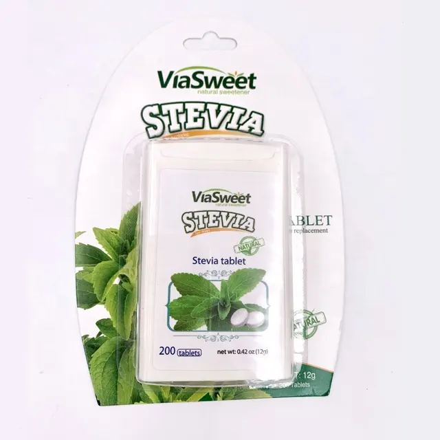 Stevia-Tabletten Kalorien arme OEM-Stevia-Tabs 200 Tabletten im Spender für Keto-Diät