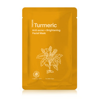 Masque facial hydratant anti-acné pour soins de la peau OEM, masque facial coréen au curcuma, masque en feuille