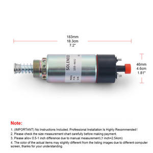 Vanne d'arrêt solénoïde de coupure d'alimentation 24V 8C-3663 155-4652 125-5772 pour moteur Cat 3126 - Product Image 4