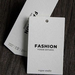 Accesorios de cartón para ropa con logotipo personalizado, etiquetas para colgar ropa con logotipo en relieve, etiquetas colgantes, etiqueta para ropa - Product Image 3