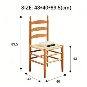 Chaises de salle à manger modernes en bois massif, écologiques, imperméables, avec dossier en corde tressée, style Shaker, meubles décoratifs pour la maison - Product Image 5