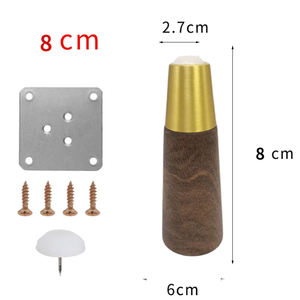 Gambe del divano in legno, gambe affidabili <span class=keywords><strong>per</strong></span> mobili in legno, piedini in legno di quercia <span class=keywords><strong>per</strong></span> mobili in rame puro, <span class=keywords><strong>per</strong></span> piedini del divano cassettiera VT-03.146 - Product Image 4