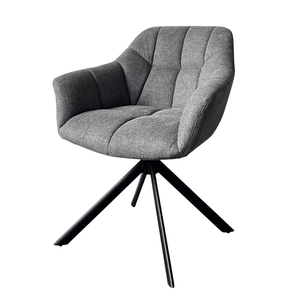 Nordic Luxury Commercial Furniture for Restaurant and Hotels Soft Upholstery Fabric High Back Modern Grey Velvet <b>Dining</b> <b>Chair</b> - Product Image 1